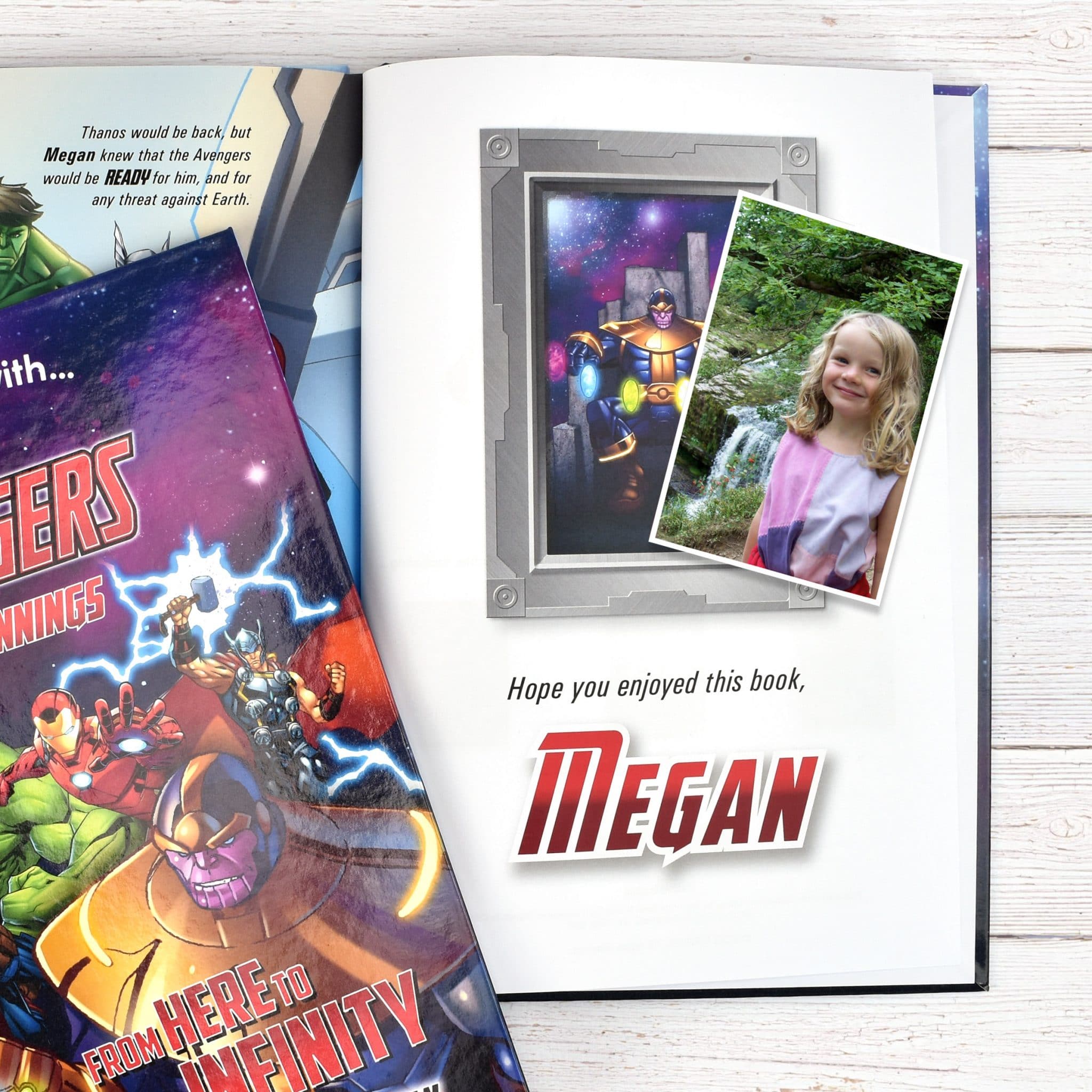 Child's Name in The Story Avengers A4 Size Kids Gift Range Signature Gifts Disney Personalized Books Free Photo Upload 